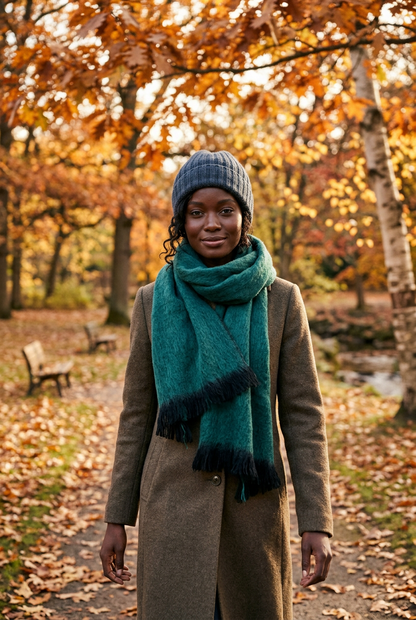 Emerald Isle Woven Alpaca Scarf