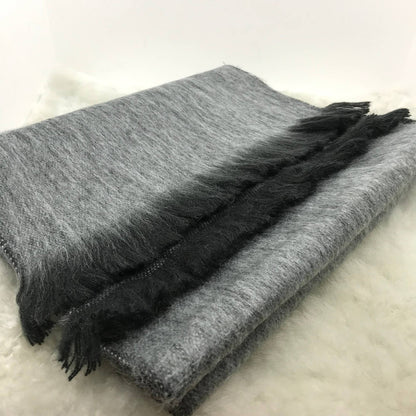 Smokey Grey Woven Alpaca Scarf