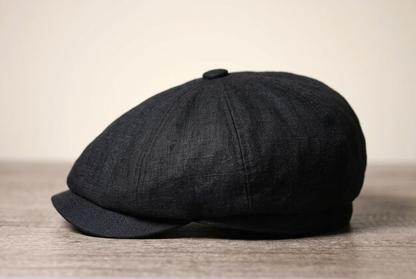 Sable Baker Boy Cap Solaro Linen & Silk