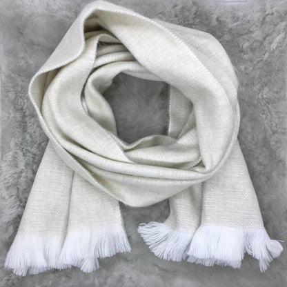 Sweet Cream Woven Alpaca Scarf